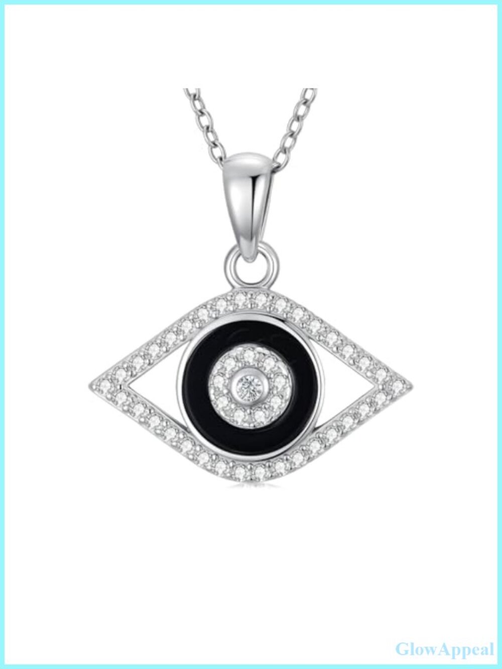 Evil Eye Pendant Necklace 925 Sterling Silver Greek Protection Jewelry